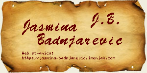 Jasmina Badnjarević vizit kartica